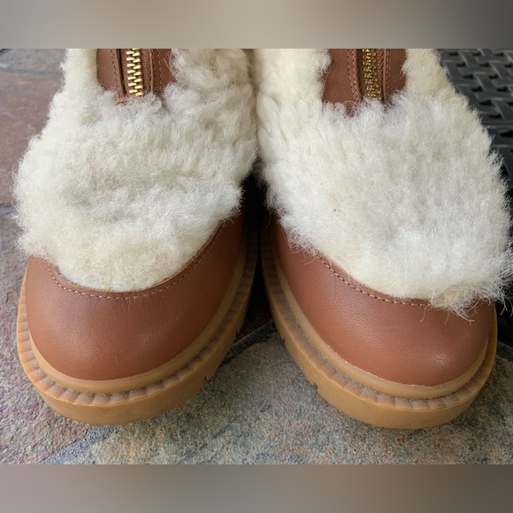 COACH *Leona* Leather & Shearling Boots - Picture 5 of 11